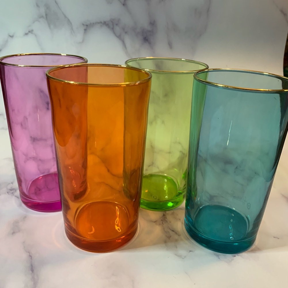 Lilly Pulitzer for Target Gold Rim Juice Glasses